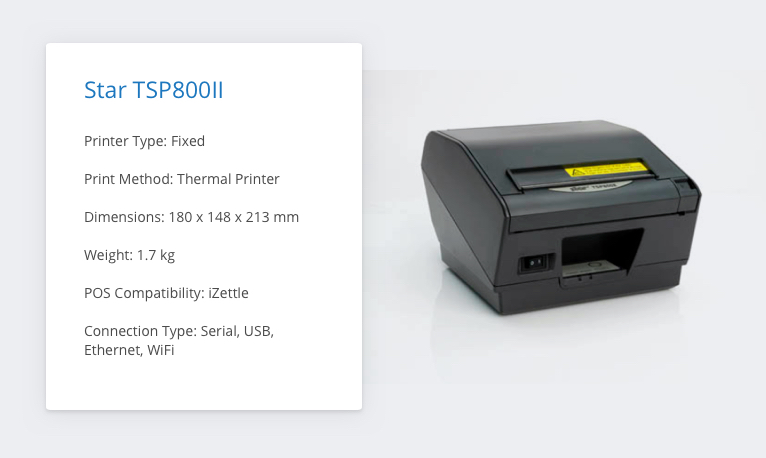 Star TSP800II Receipt Printer